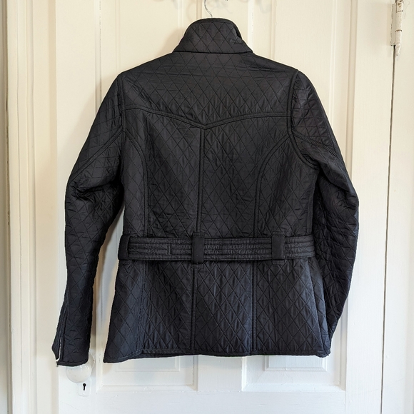 Barbour International Quilted Jacket Black Size 6 - Picture 4 of 9